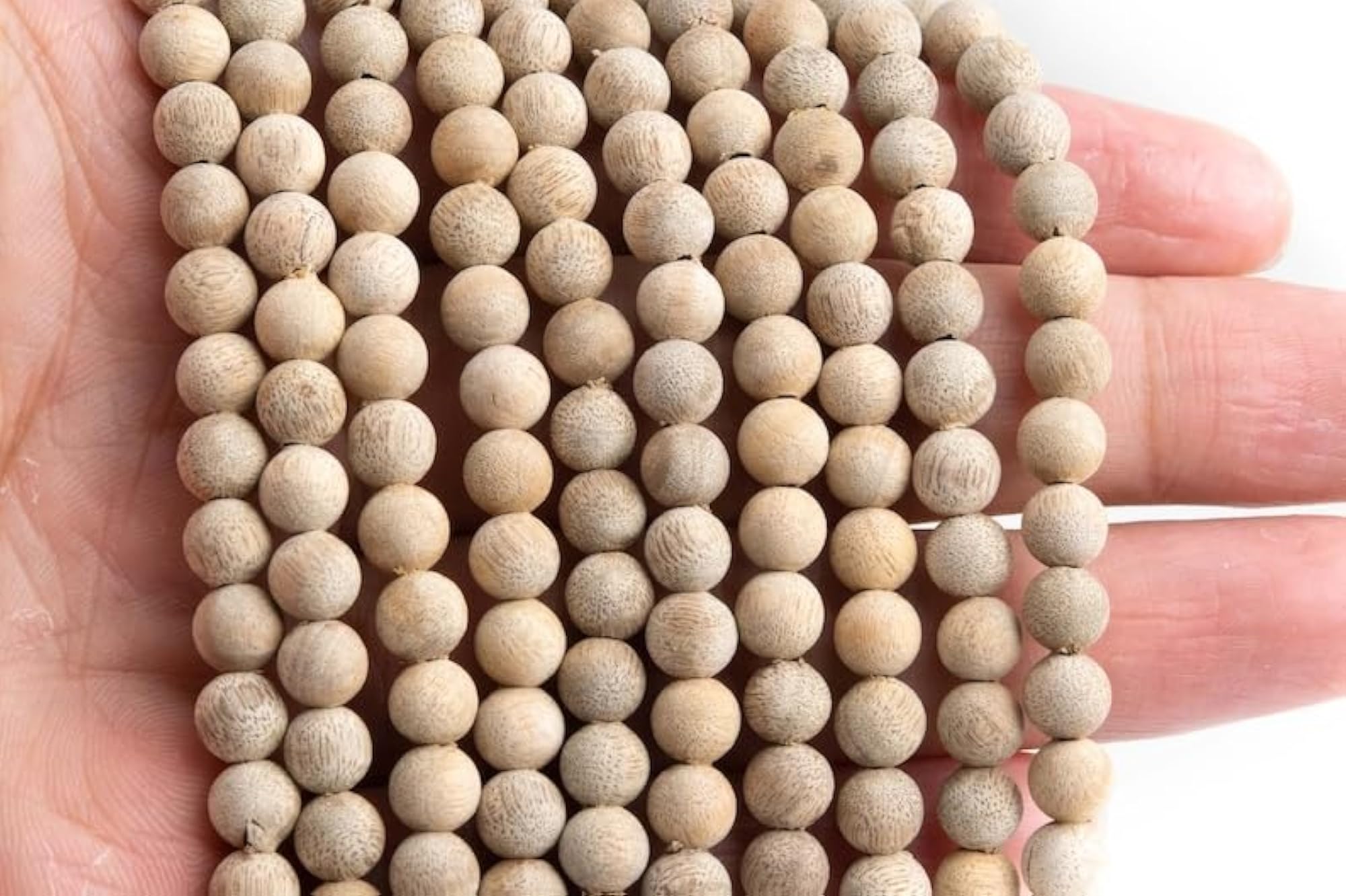 Natural Golden Silkwood 6MM Beaded Handmade Prayer Mala