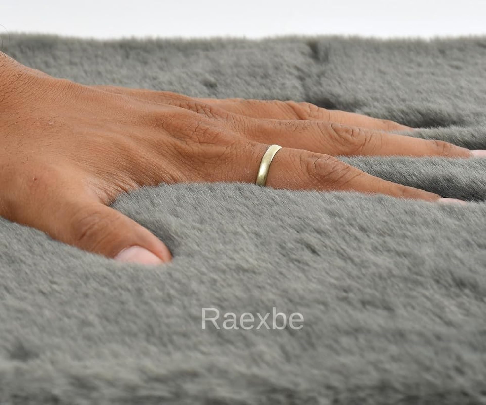 Super Soft Rabbit Fur Water Absorbent Quick Dry Bathroom Grey Bathmat