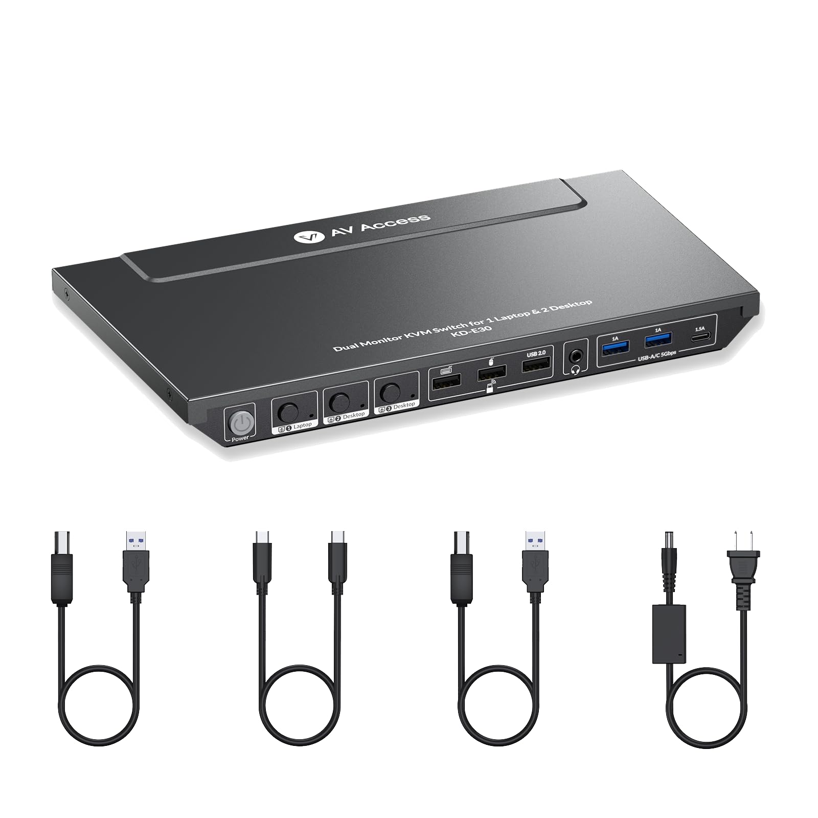 Amazon.com: AV Access Docking Station KVM Switch 1 Laptop & 2