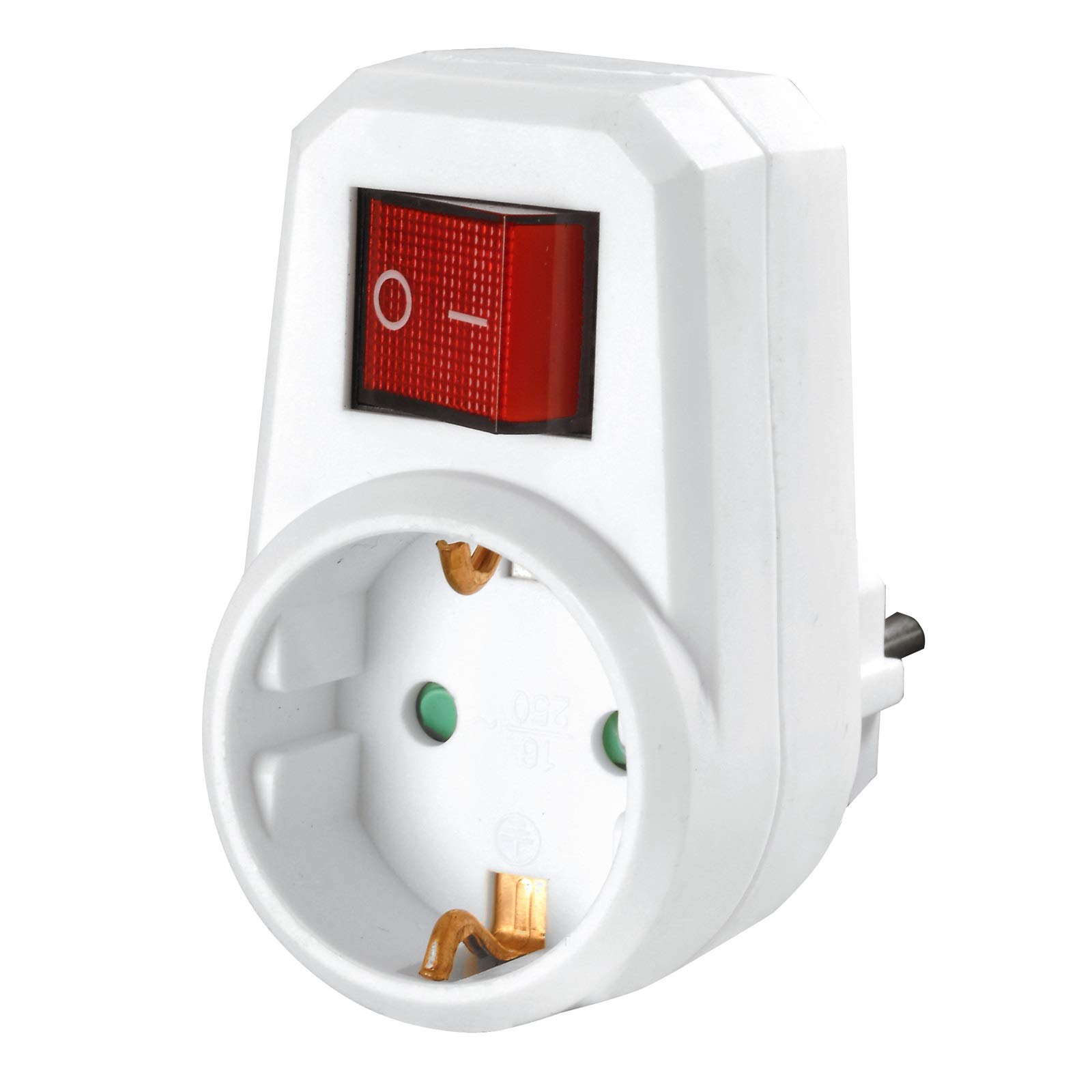 Heitech 20er-Pack Zwischenstecker mit Netzschalter 2-polig Tüv/GS-Zeichen