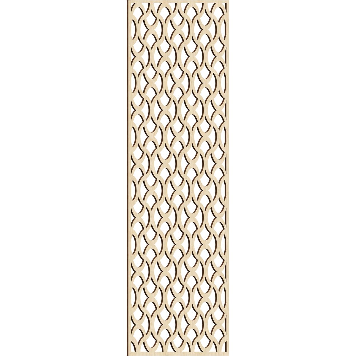 31 3/8"W x 79 3/8"H x 3/8"T Resort Decorative Fretwork Wood Wall Panels, Birch