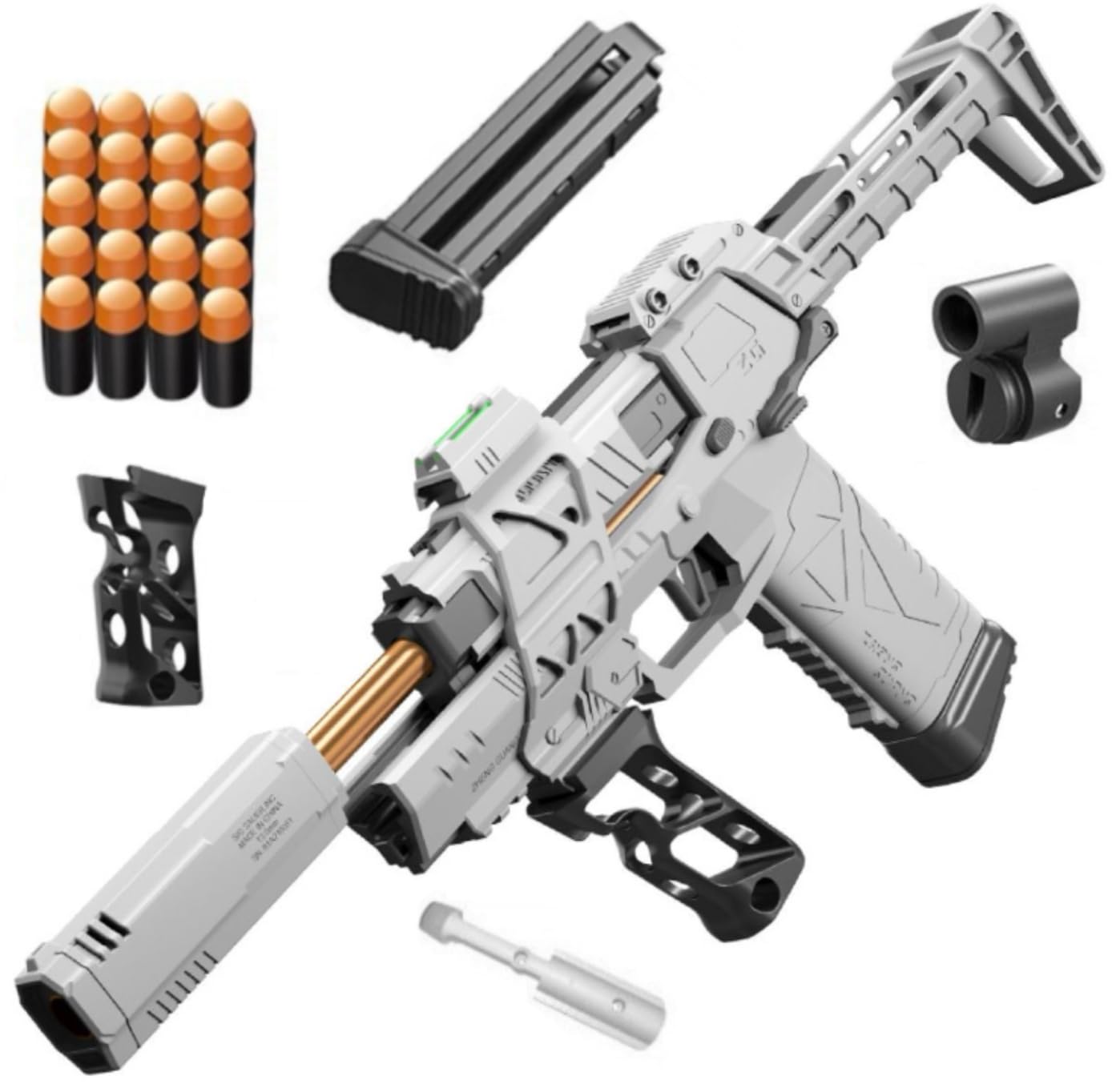 Amazon.com: PATAWF Gecko 3.0+ Spring Soft Bullet Toy Blaster, Long