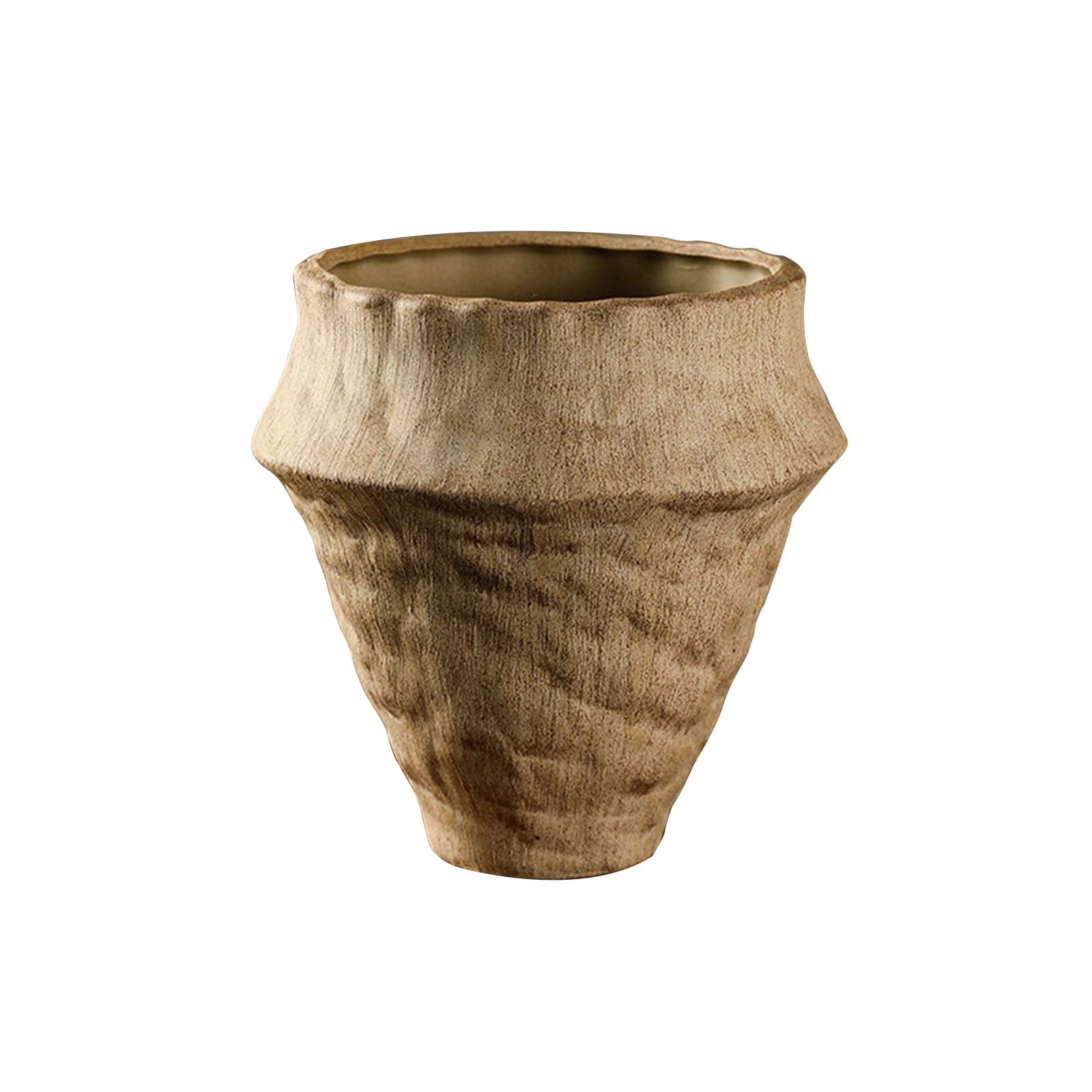 Home Decor Ceramic Vase, Vintage Irregular Vase, Ornament for Kitchen, Dining Table Centerpiece, Living Room, Study, Fireplace, Thickened(Size:22 * 22 * 21CM,Color:C)