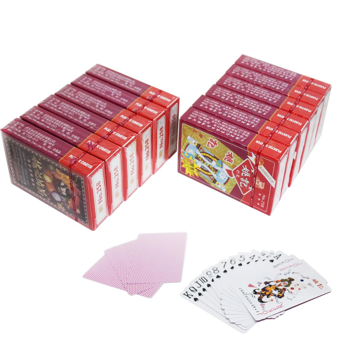 YAOJI Playing Cards, 12 Decks of Cards - for Texas Hold'em