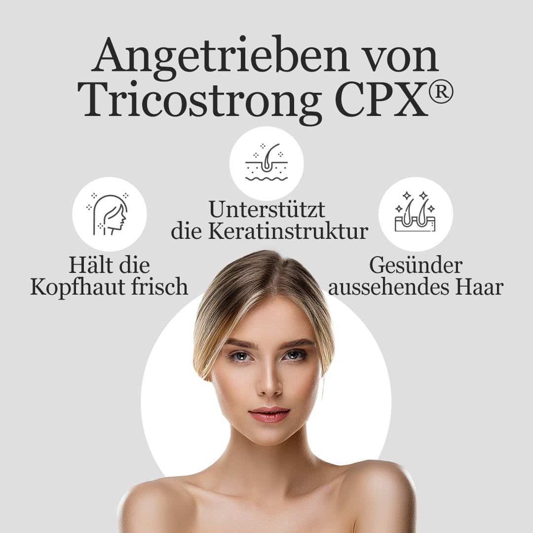 Stanartis Tricostrong® Intensive Kosmetische Kopfhaut Ampullen mit Tricofactor CPX® | Für voller und dichter wirkendes Haar | Kopfhautpflege bei dünner wirkendem Haar | 30 x 2 ml | Für Frauen & Männer