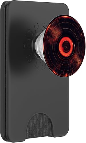 Red Vinyl Record Player Vinyl Collector Retro Music Lover PopSockets PopWallet for MagSafe