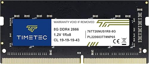 Vista 6 de Timetec 4 GB DDR4 2666MHz PC4-21300 sin ECC sin búfer 1.2V CL19 1Rx8 Rango único 260 Pin SODIMM portátil portátil PC computadora memoria RAM módulo