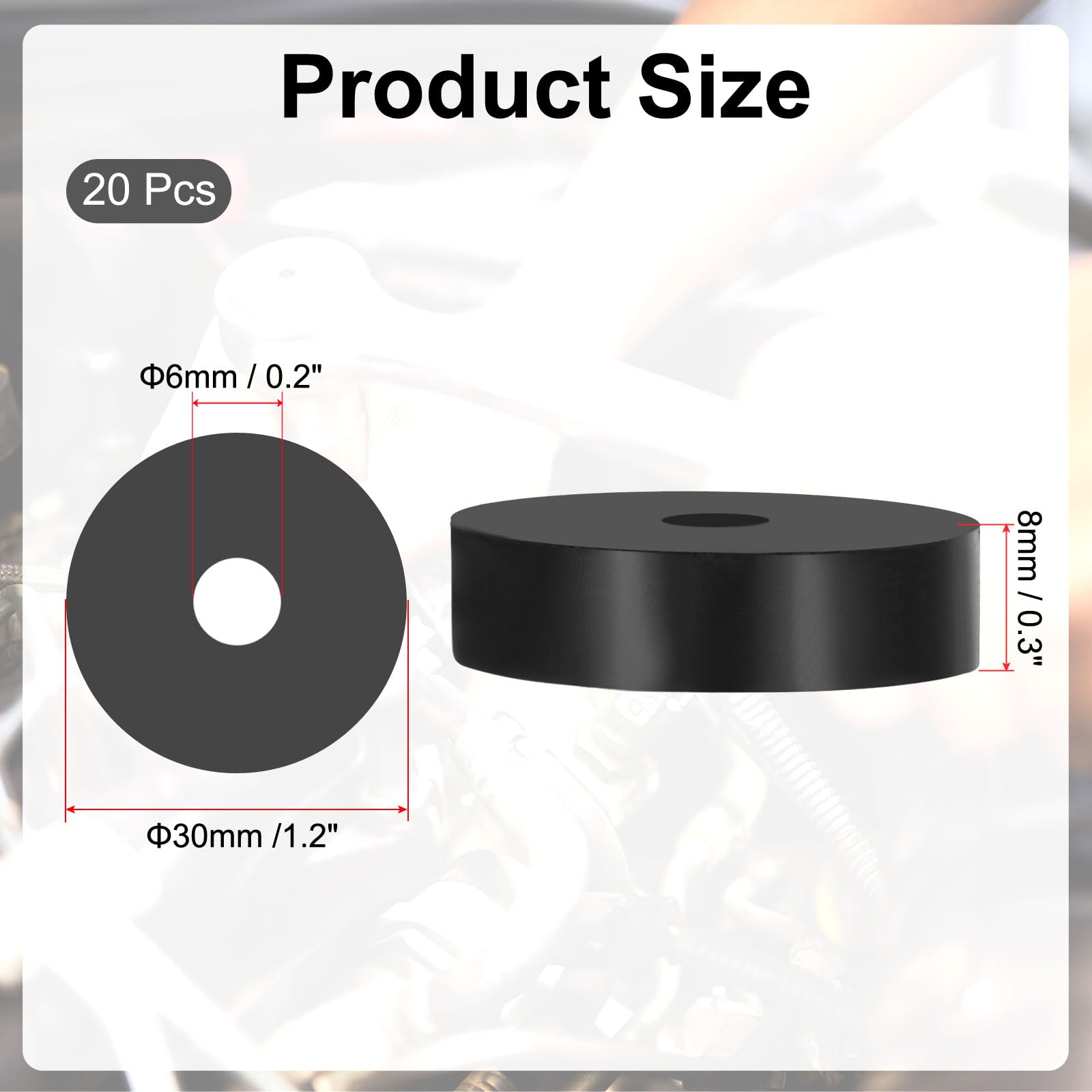 PATIKIL Multi Purpose Rubber Spacer - Image 2