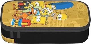ペンケース シンプソンズ アニメ ペン入れ 大容量 学生用 シンプル 化粧ポーチ 文具 プレゼント 学校 通学 男女兼用 人気 かわいい プレゼント