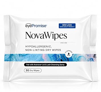 Avenova NovaWipes, Dry Eyelid Wipes, 30 Count