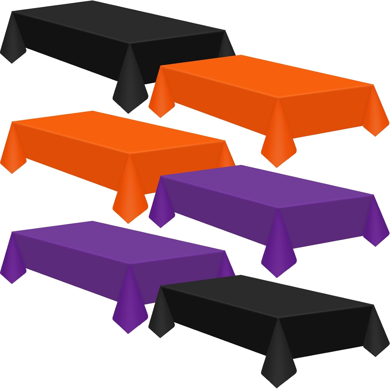 24 Pcs Halloween Plastic Table Cloth Waterproof Table Cover