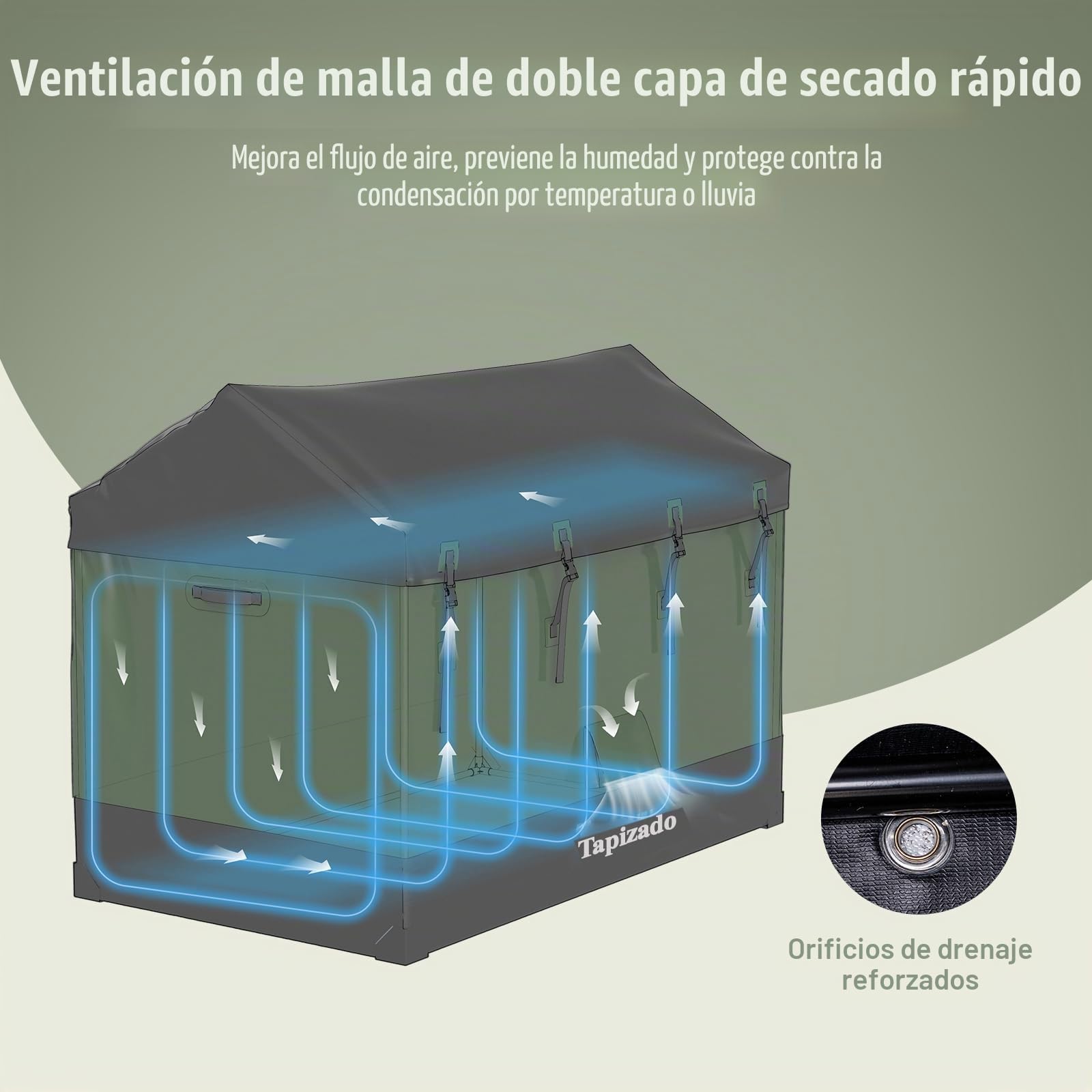 Cajas de almacenamiento para exteriores extra grandes de 310 galones, contenedor impermeable de 1170L para guardar cojines de muebles de patio, accesorios de piscina, herramientas de jardín y