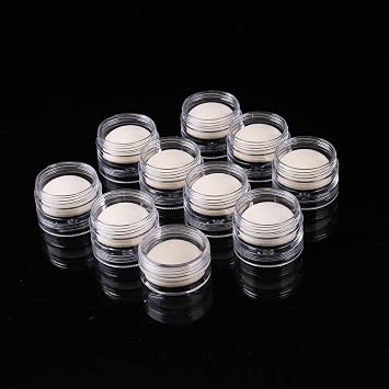 10 PCS Stackable Plastic Containers, 19x3.5cm/ 7.5X.5inClear Storage Box Round Organizer Jars for Beads, Buttons, DIY Art CraftJewelry Nail Accessory