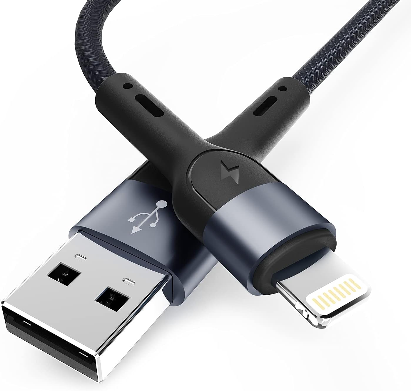 CyvenSmart Apple MFI-Certified iPhone Charger 6ft, 2 Pack Long Lightning Cable Strong Nylon Braided Charging Cable 6 Foot, Fast iPhone USB Cord for Apple iPhone11/ X/XS/XR/8/7/6/5S/SE/iPad Mini Air