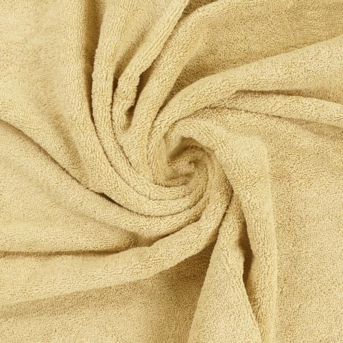 Image of Utopia Towels 8-Piece Premium Towel Set, 2 Bath Towels, 2 Hand Towels, and 4 Wash Cloths, 600 GSM 100% Ring Spun Cotton Highly Absorbent Towels for Bathroom, Gym, Hotel, and Spa (Beige)