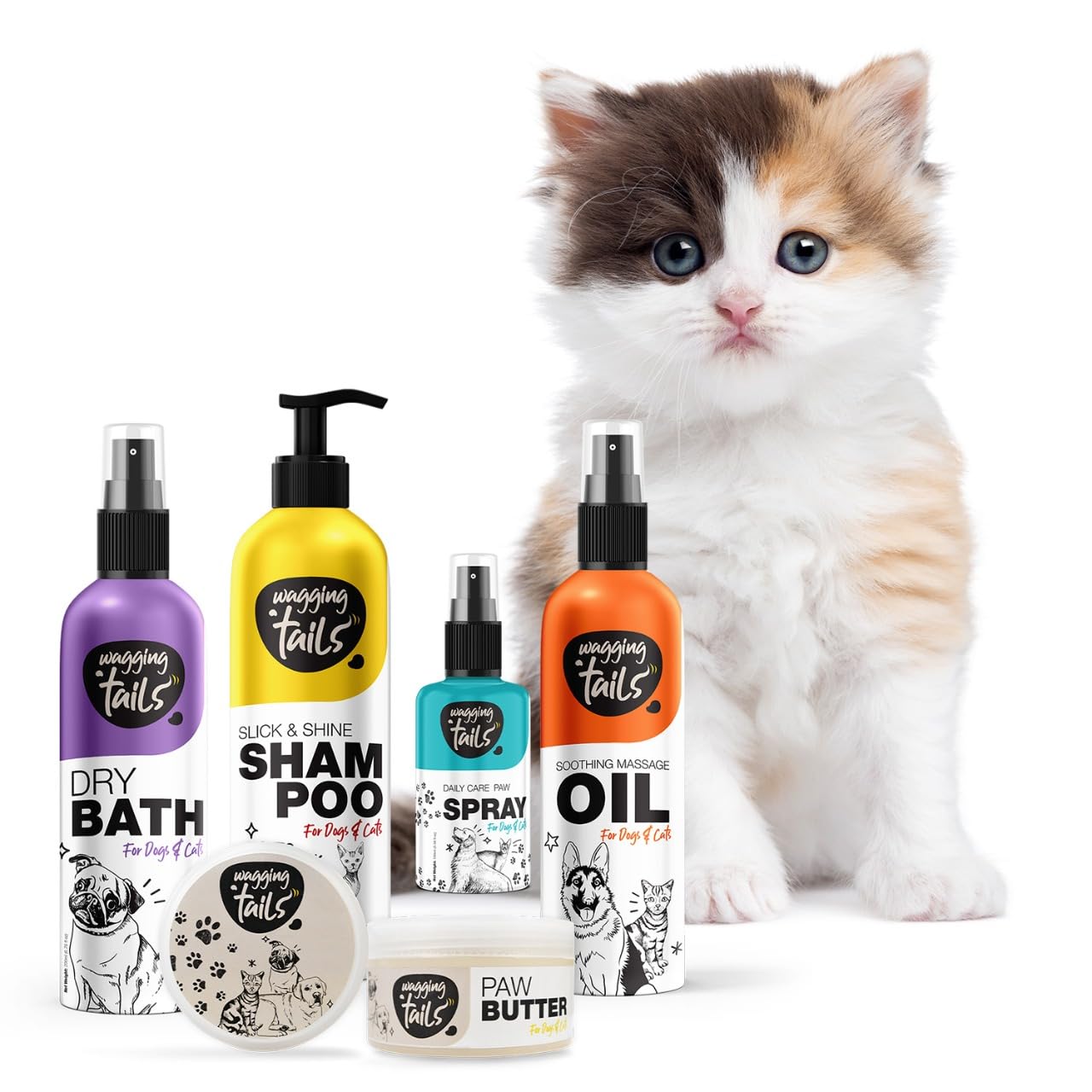 See full amazon price history chart for Wagging Tails 5 in 1 Pets Grooming Kit Combo for All Breed Cat | Made with Natural Ingredients | Head to Paw Gift Box | Cat Shampoo+Massage Oil+Dry Bath+Paw Butter+Paw Spray. Wagging Tails 5 in 1 Pets Grooming Kit Combo for All Breed Cat | Made with Natural Ingredients | Head to Paw Gift Box | Cat Shampoo+Massage Oil+Dry Bath+Paw Butter+Paw Spray. (B0D1GDFN9D) Amazon Price History, Amazon Price Tracker