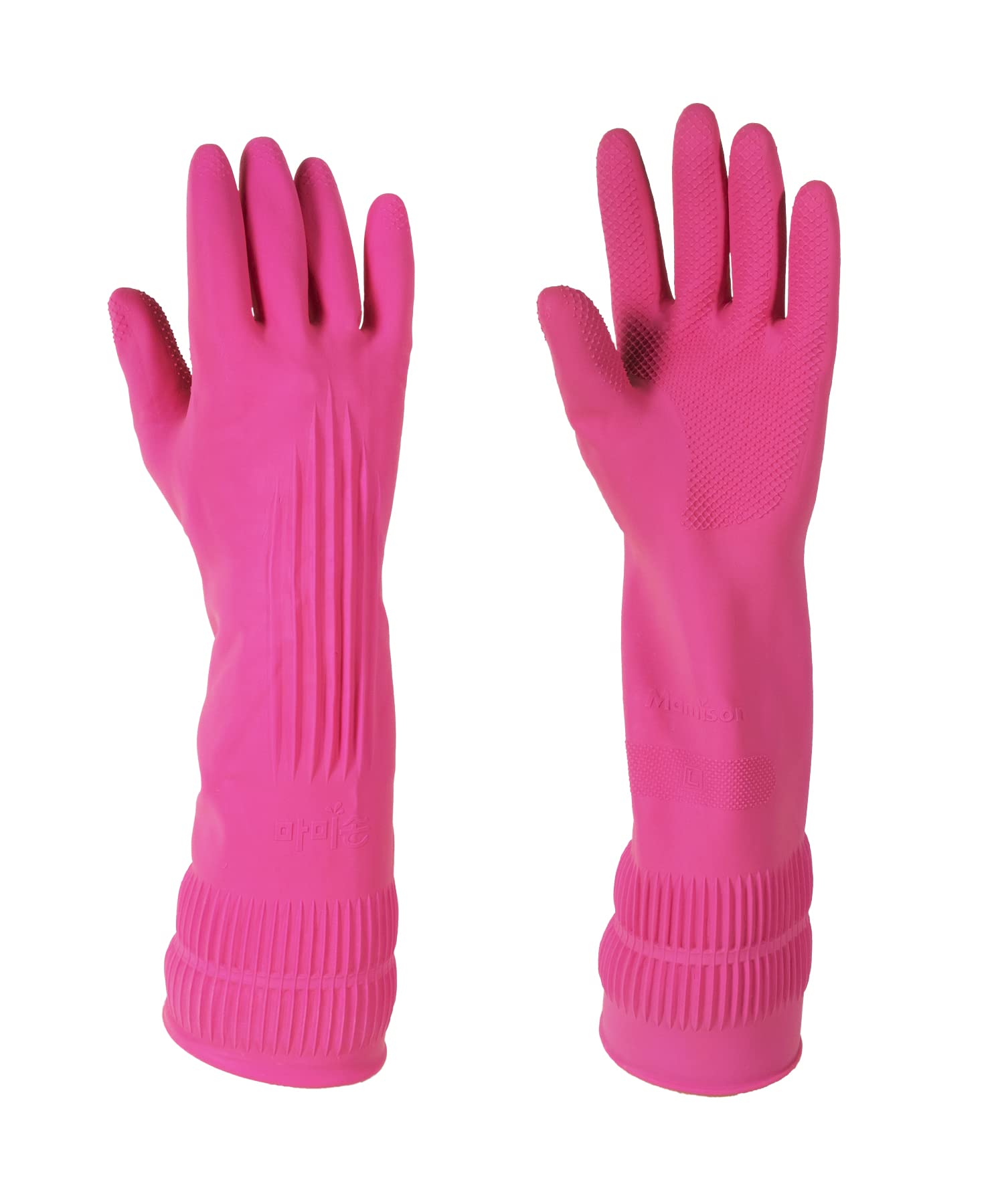 MAMISON Quality Rubber Gloves Pleats Band (1 Paris), Non-Slip Reusable Natural Latex Gloves