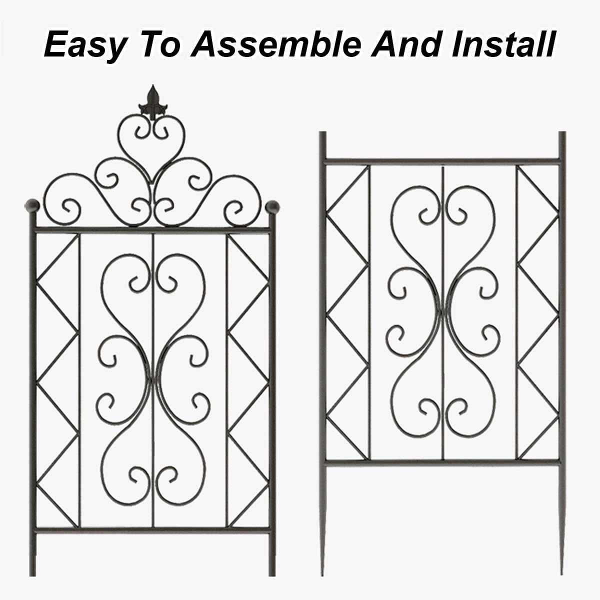Griglia per Piante Rampicanti Schermo Traliccio Giardino Telaio Traliccio Vite Antiruggine Traliccio di Cetriolo Supporto per Crescita per Frutta Verdura(Bianco,1pcs X 50X185cm)