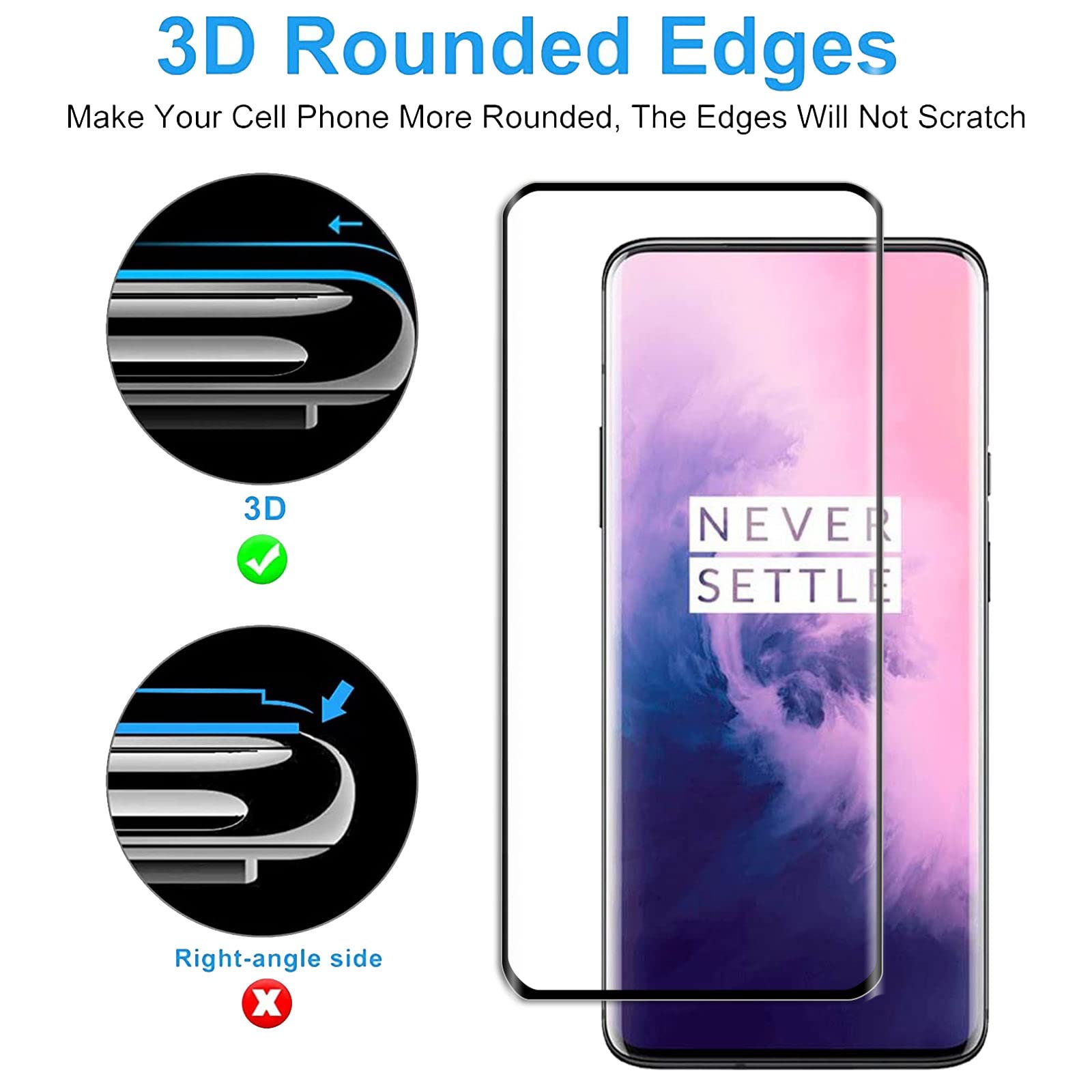 Brotect Pellicola Vetro Per Fotocamera Posteriore OnePlus 7T Pro (3 Pezzi) - Durezza 9H - Made In Germany