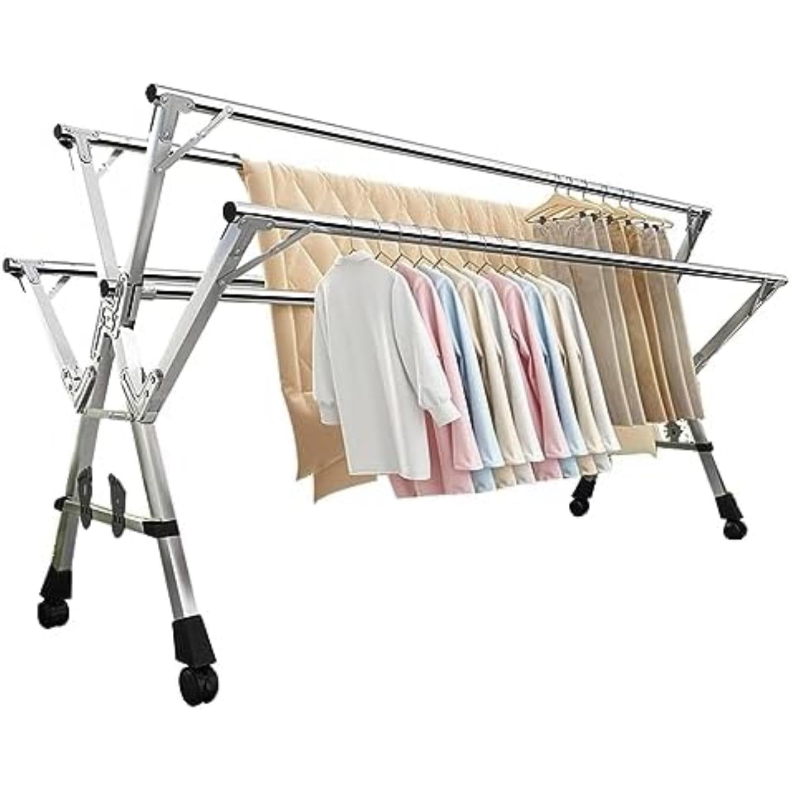 Étendoir à linge portable pour intérieur et extérieur, séchage au balcon
