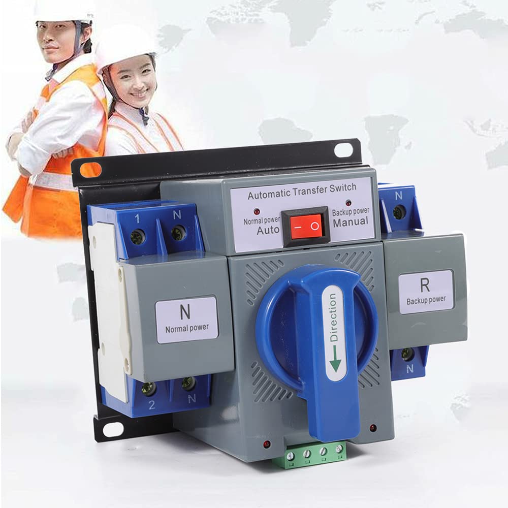 Commutateur de transfert automatique 2P 220V 63A interrupteur manuel de secours