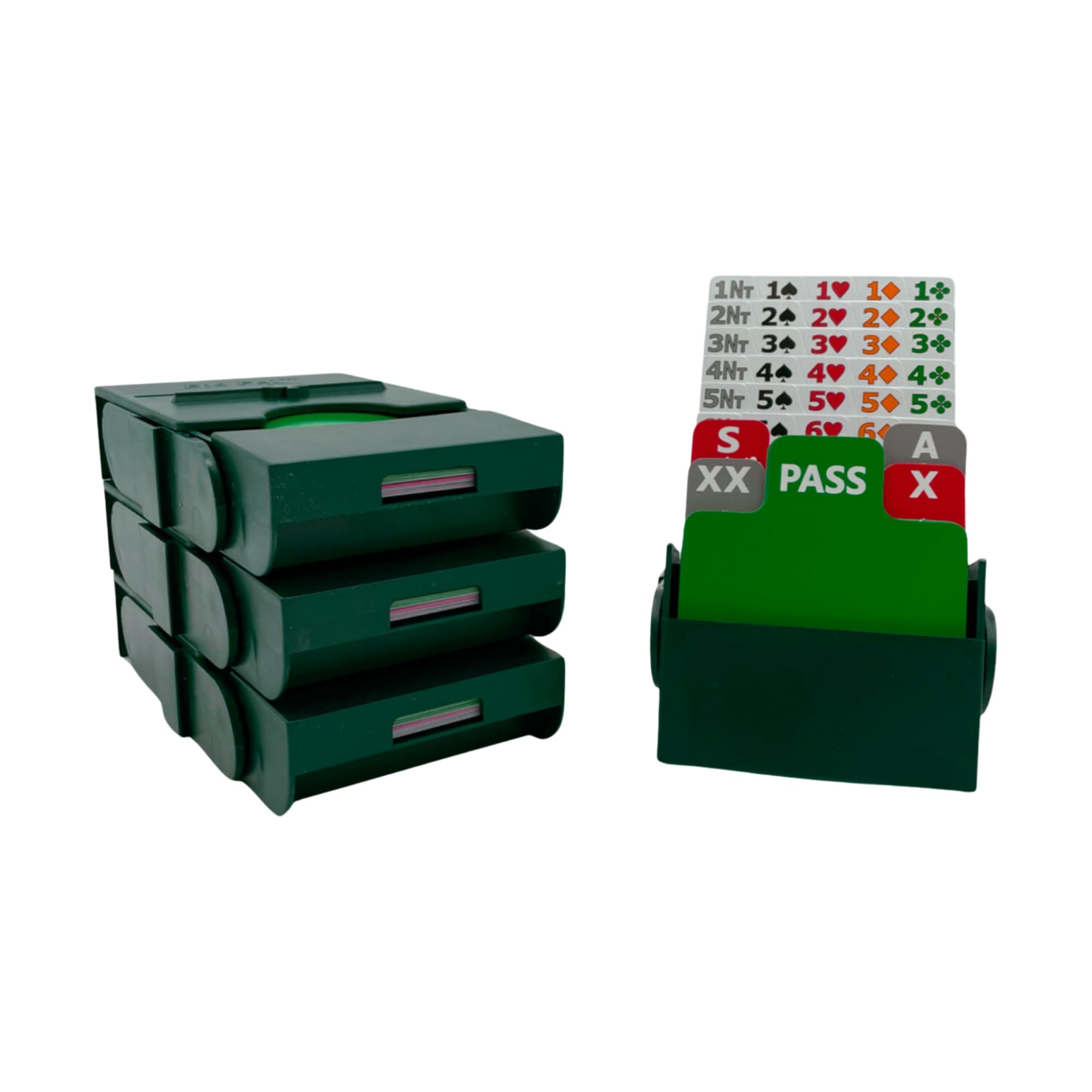 Baron Barclay Bid Pal - Bridge Bidding Devices for The Card Game Bridge - Set of 4 (Green)