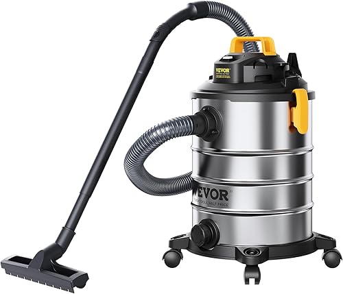 Miniatura 11 de VEVOR Aspiradora en seco y húmedo de acero inoxidable de 8 galones y 6 caballos de fuerza  Potente succión con función de soplador y accesorios,