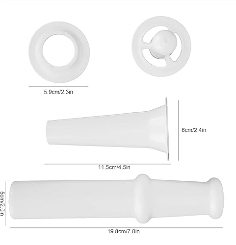 Miniatura 3 de Accesorio para molinillo de alimentos para batidoras de pie de cocina con empujador universal de alimentos + boquilla de relleno de salchichas +