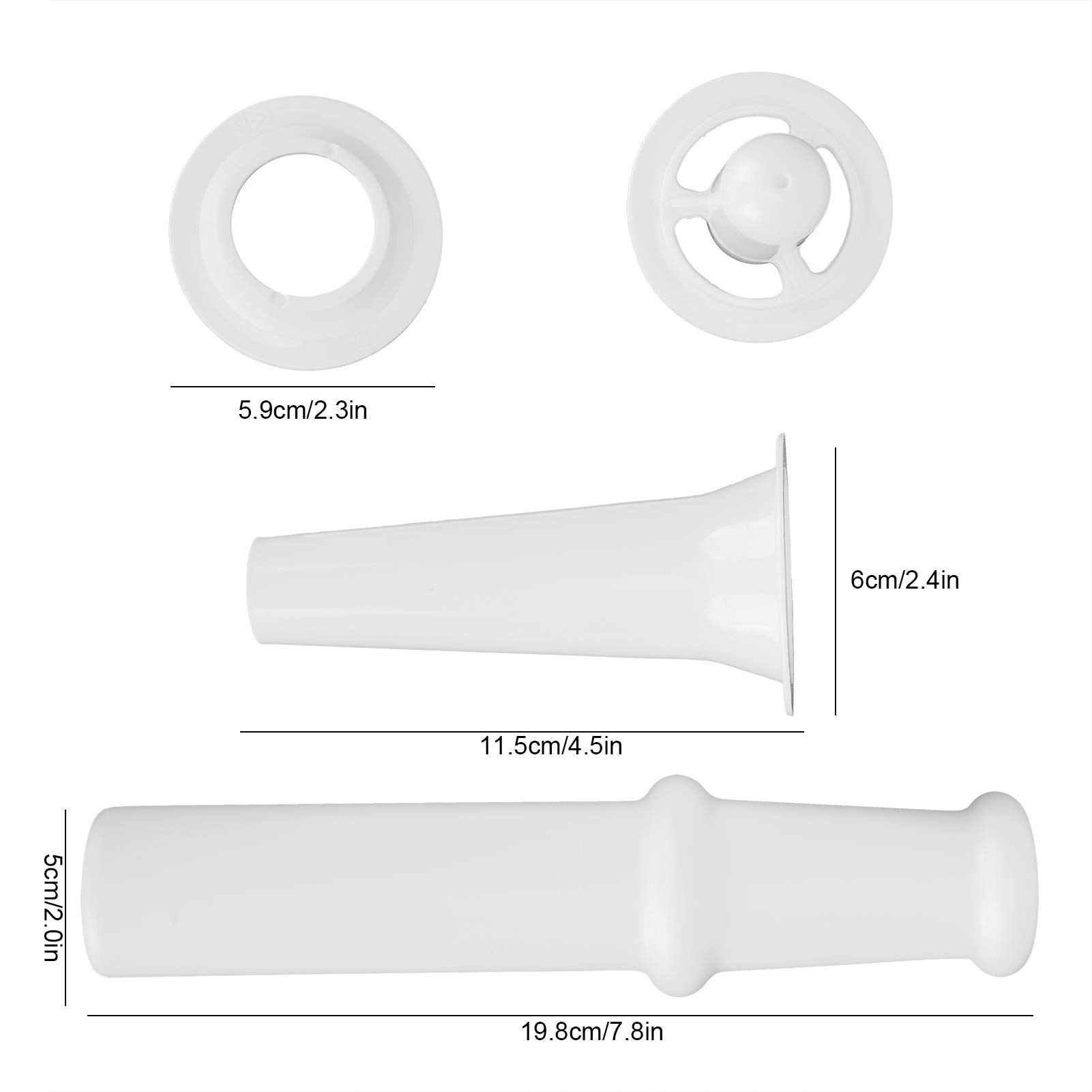 Meat Grinder Plastic Universal Kit Includes Food Push Rod Sausage Filling Nozzle Kubbe Accessories Easy To Install For 5# Meat Grinder With Strong Adaptability