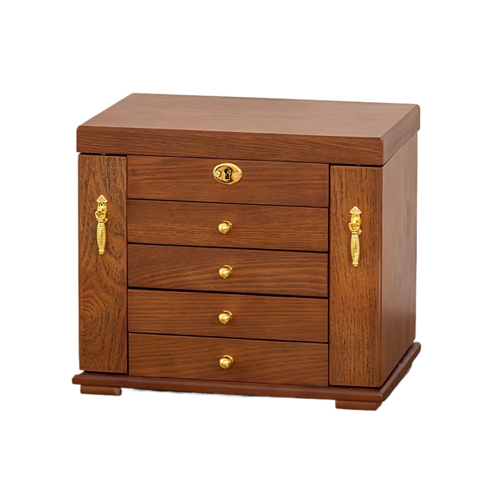 Shihan-2015 Jewelry Organizer Wooden Vintage Jewelry Box With Loc, Large Capacity Multi-layer Storage Case Jewelry Storage Case(Large)