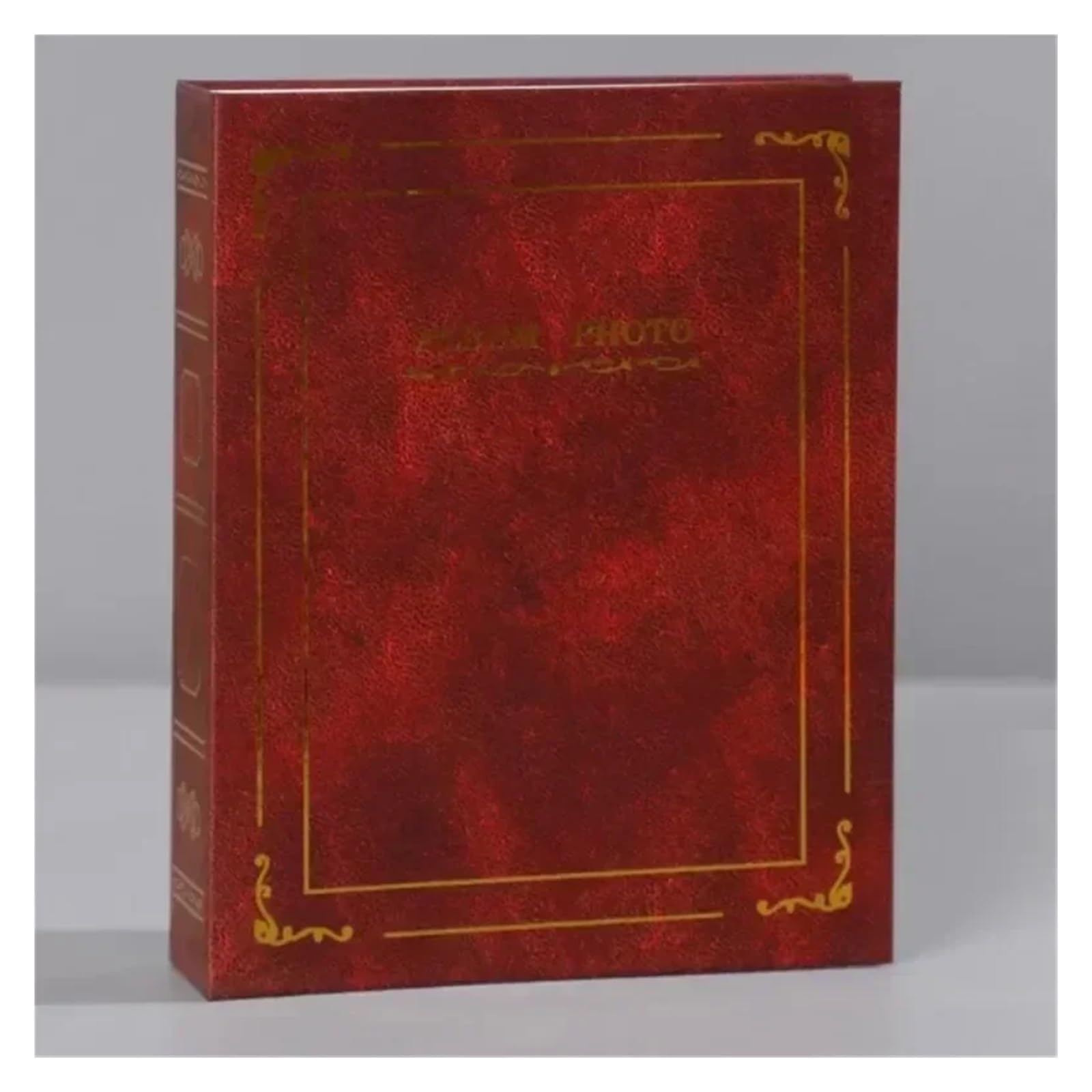 Scrapbook Fotoalbum Home 6 Zoll Familie 200 Fotos 10x15 cm Bild Kunst Fotoalben Interstitial Album Klassische Retro Fotoalbum Sammlung(RED)