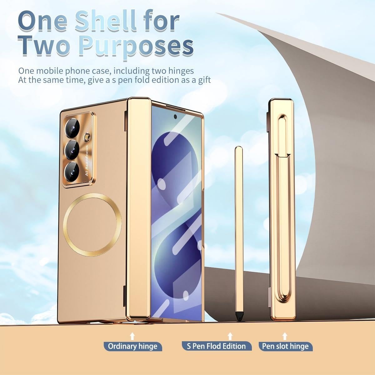 Custodia for Samsung Galaxy Z Fold 8 Ultra slot S-Pen ricarica magnetica