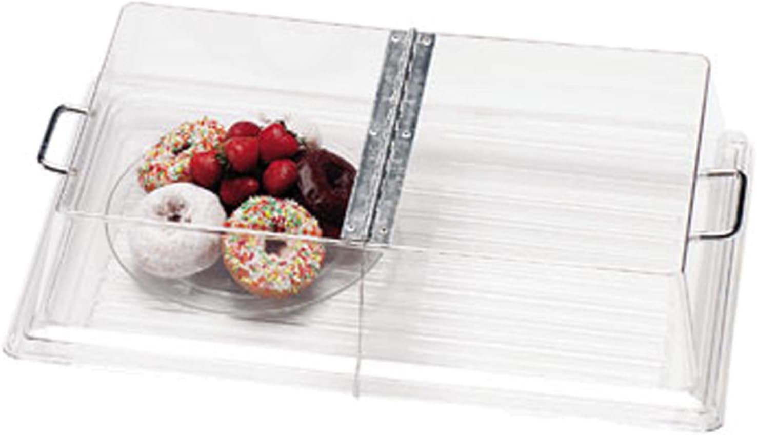 Cambro RD1826CWH Camwear Clear Dome Display Cover with Hinged Lid - 18" x 26"