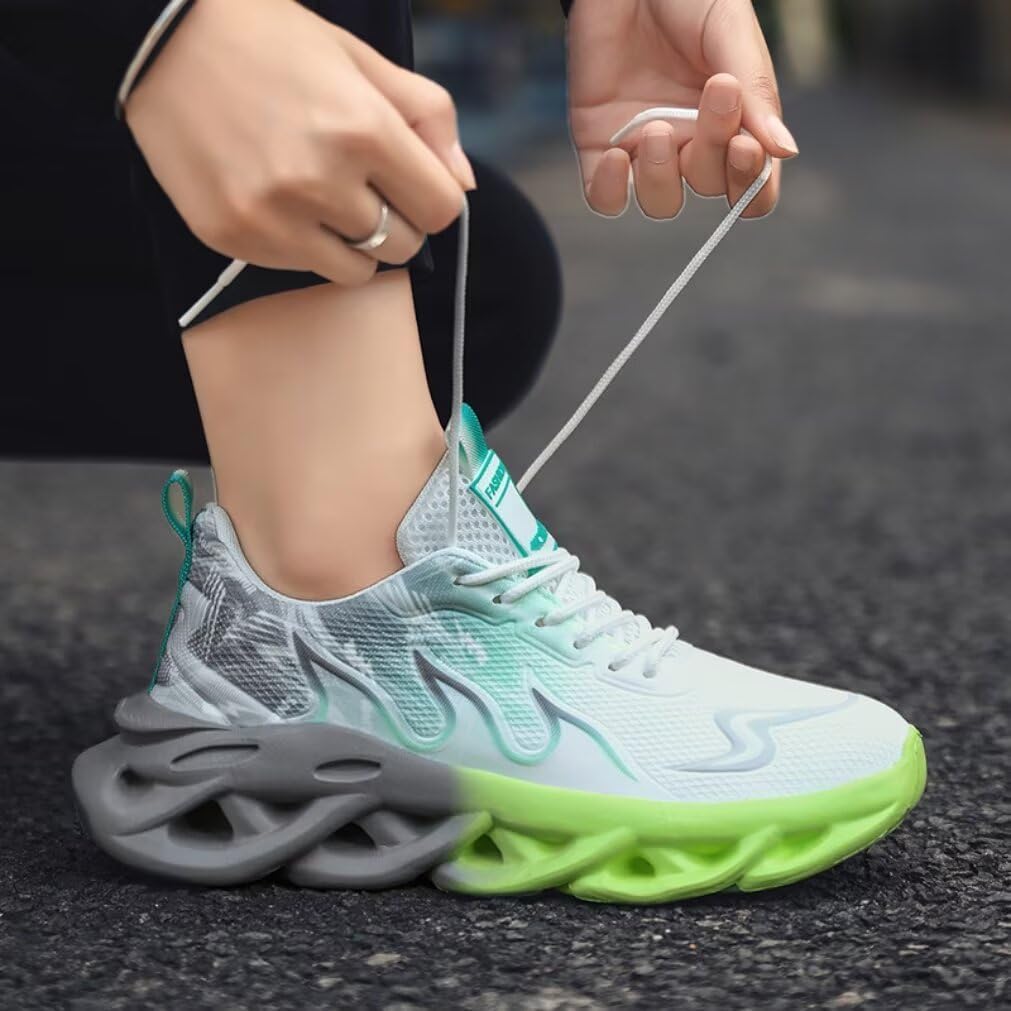 Jakcuz Women Fashion Sneakers Breathable Sport Shoes Lightweight Casual Walking Shoes for Women - Image 2