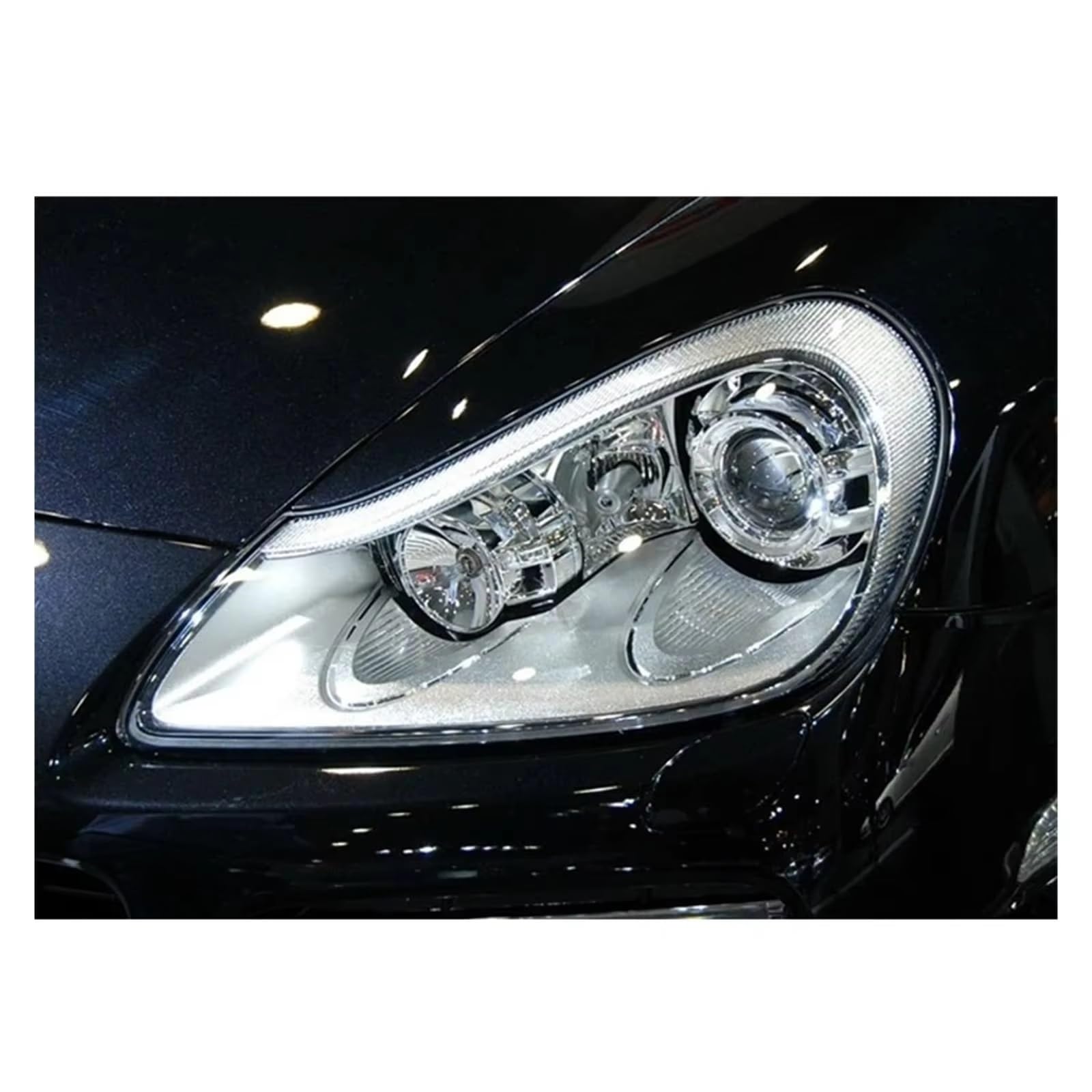 frontscheinwerfer glas Kompatibel Mit Porsche Für Cayenne 2007 2008 2009 2010 Auto Frontscheinwerferabdeckung Scheinwerferschale Transparentes Lampenschirmobjektivzubehör(Left)