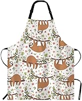 Vista 26 de Africa Map Giraffe Sunset Landscapes Kitchen Bib Apron Vintage Acacia Tree Animal Nature View Polyester Adjustable Apron for Outdoor BBQ Gardening