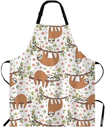 Miniatura 26 de Africa Map Giraffe Sunset Landscapes Kitchen Bib Apron Vintage Acacia Tree Animal Nature View Polyester Adjustable Apron for Outdoor BBQ Gardening
