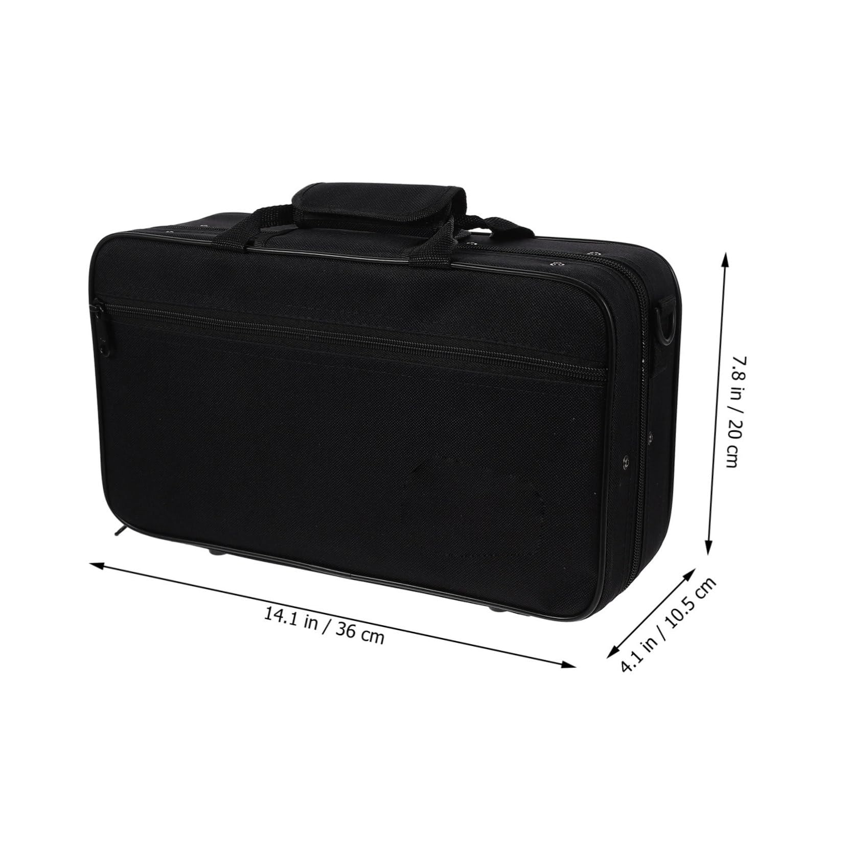 TOYANDONA Estuche Resistente Portátil Oxford de Clarinete para Negro Tela Asas, Compacto y Proteger durante Viajes y Almacenamiento