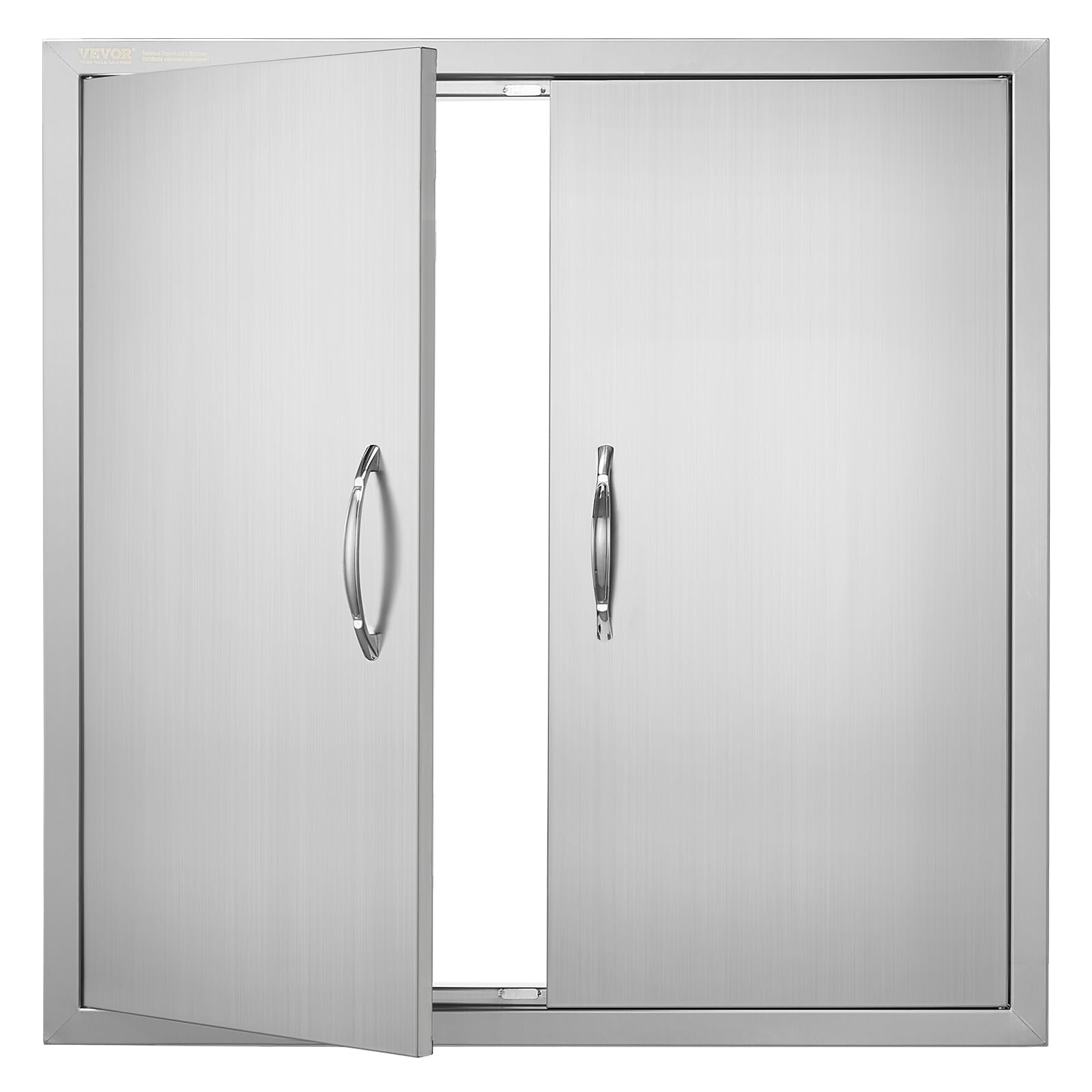 VEVOR BBQ Access Door - 790x790 mm Double Stainless Steel Outdoor Kitchen Door with Handles for Grilling Station