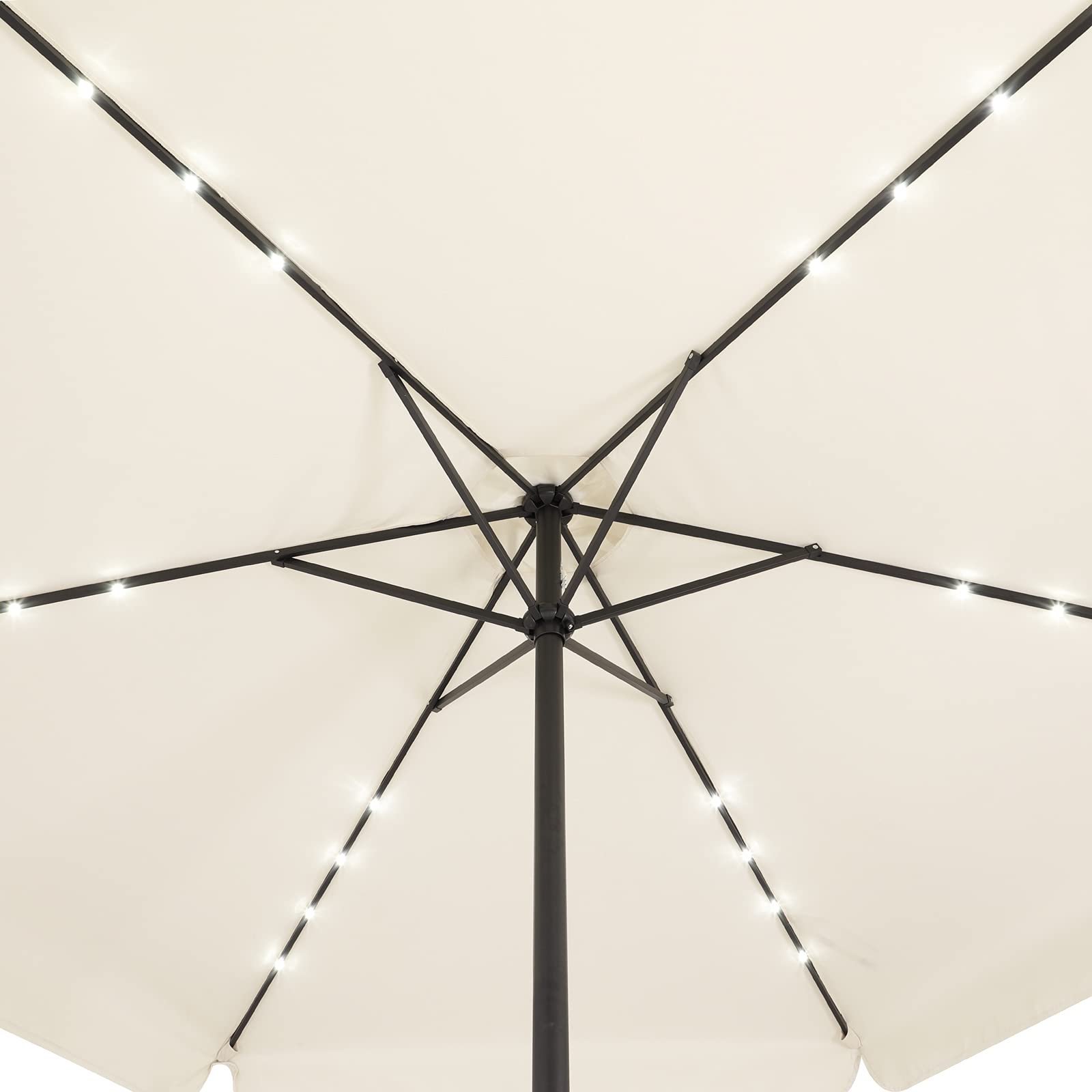 Kingsleeve Parasol Ø 330 cm Parasol en Aluminium avec manivelle Protection Solaire Jardin terrasse extérieur