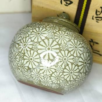 Amazon.co.jp: 茶道具 高麗三島濃い茶入 瑞昌窯 柳昌坤作 青磁