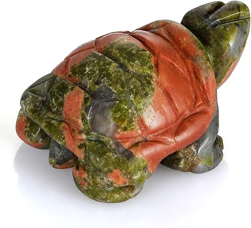 Miniatura 3 de Figura de tortuga Unakite de 2 pulgadas para protección y estabilidad, estatua para longevidad, decoración de tortuga para hogares y oficinas
