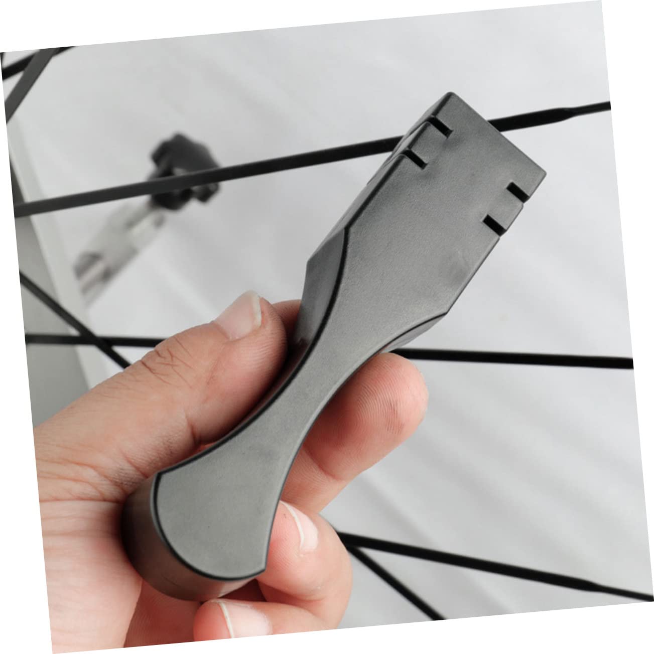 BESPORTBLE Wheel Spoke Adjustment Tool Black Made of High-Strength Nylon Easy to Use Bicycle Spoke Wrench for Adjustment