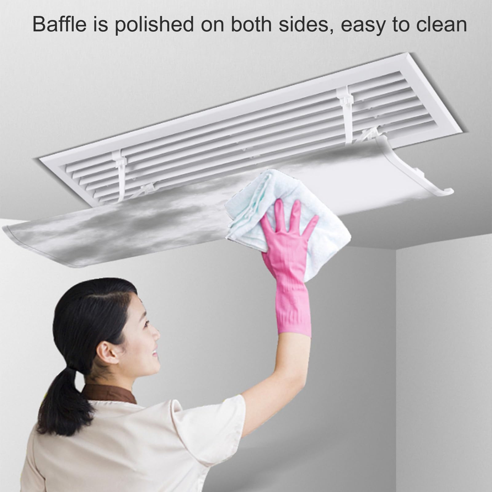 Deflettore Laterale Condizionatore, Deflettori per Condizionatori, con Cotone Impermeabile, for Soggiorno, Centro Commerciale, Ufficio(90cm/35.4in)