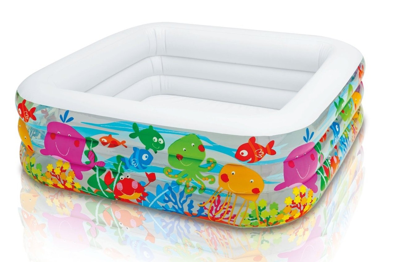 Intex Pool Aquarium - 160x160x50 Cm Kinder Plantschbecken