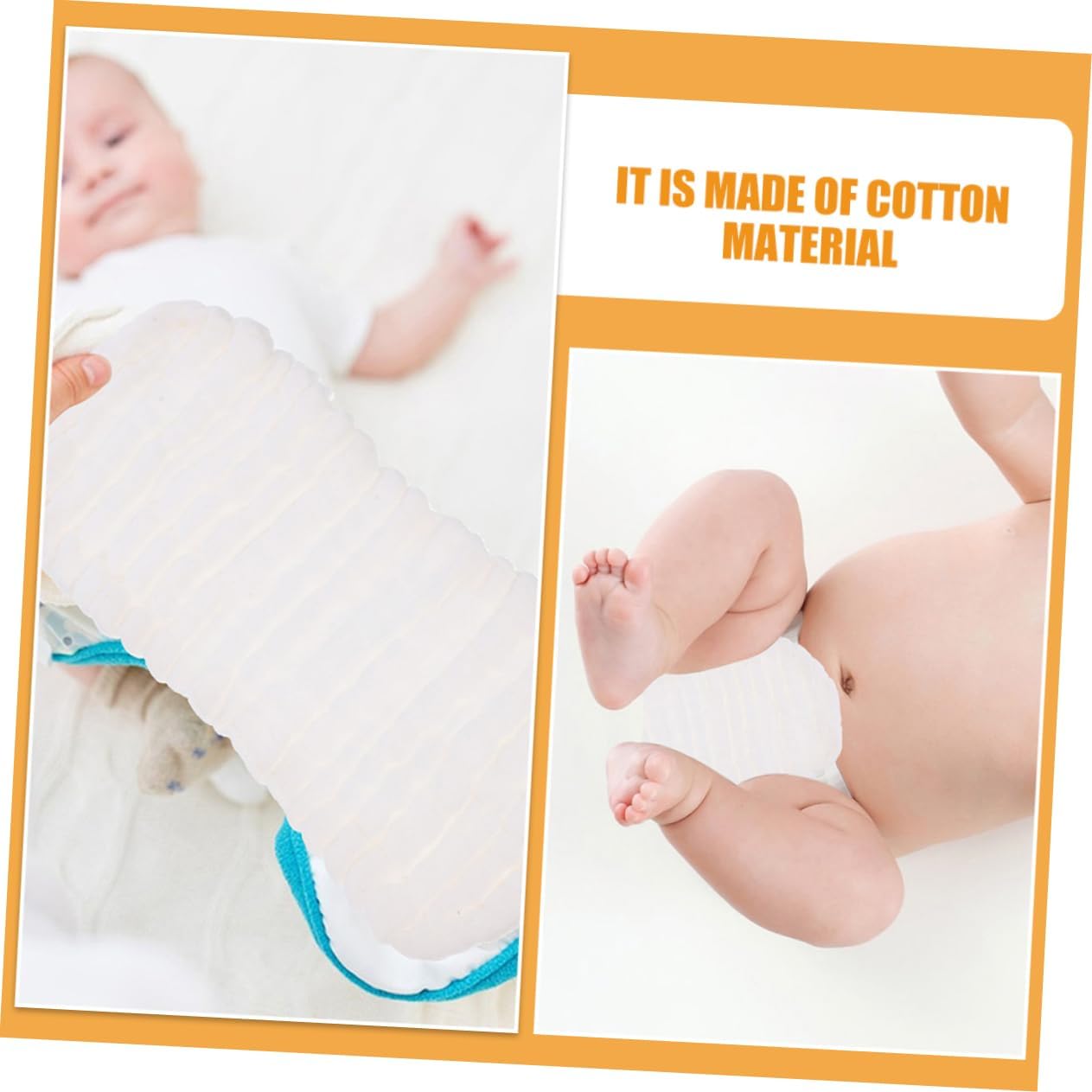 8pcs Diaper Liners Newborn Cloth Diaper Liners Soft Cotton Inserts for Newborns Washable Breathable