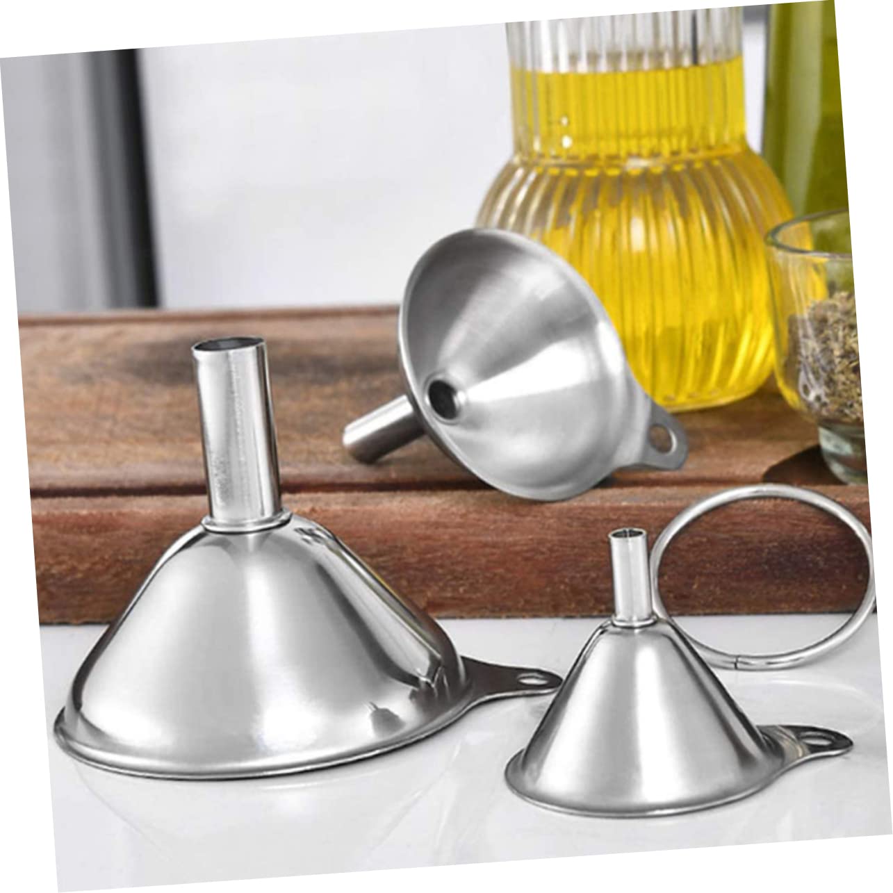 Embudo de Cocina de Boca Ancha, 1 Juego de Acero Inoxidable