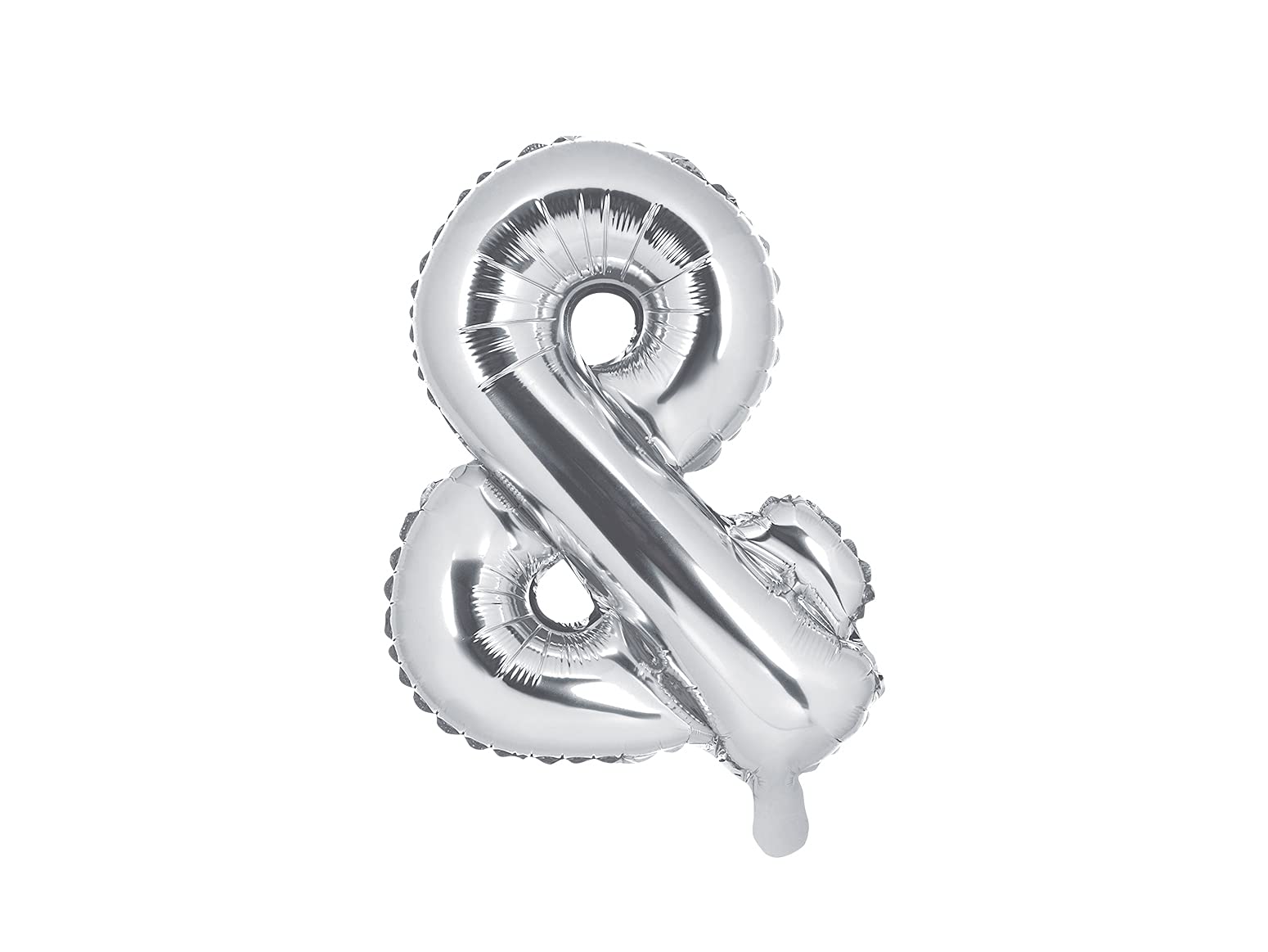 PartyDeco Folienballon Zahl 4 Silber – Ca. 35 Cm, Für Geburtstag, Hochzeit & Partys