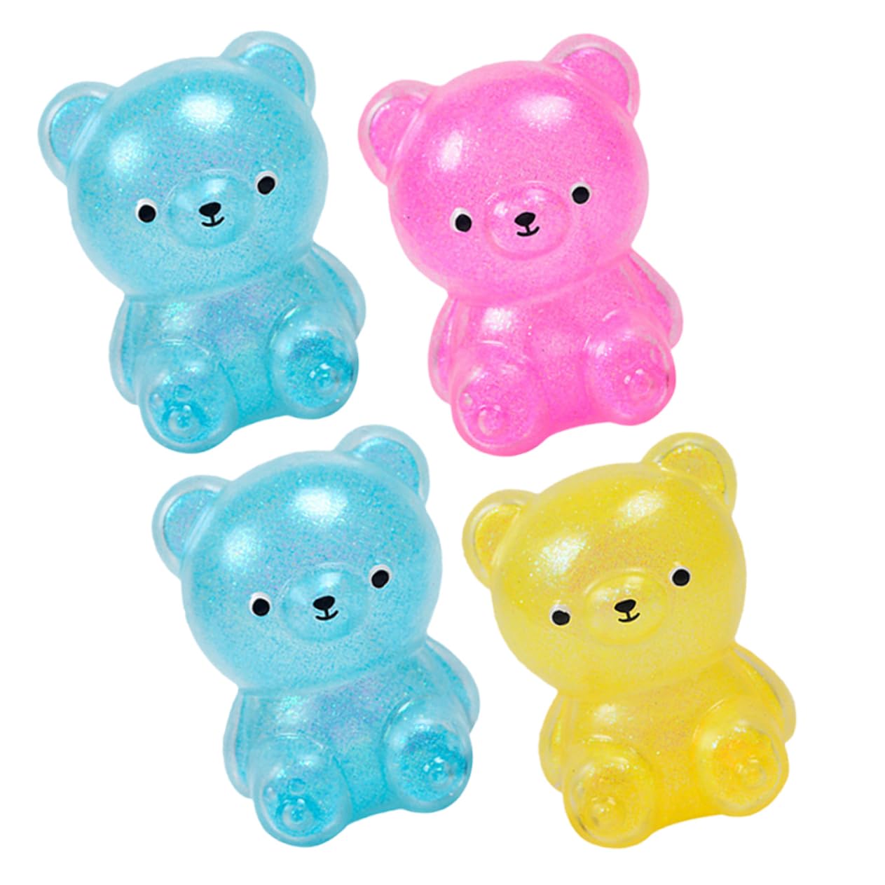Abaodam4pcs Decompression Toys Squeeze Stretchy Bear Soft Squishy Ball Bear Stress Toy Squeeze Bear Toy Bear Fidgets Squeezing Ball Toy Mini Bear Toy Child Elastic Small Toy