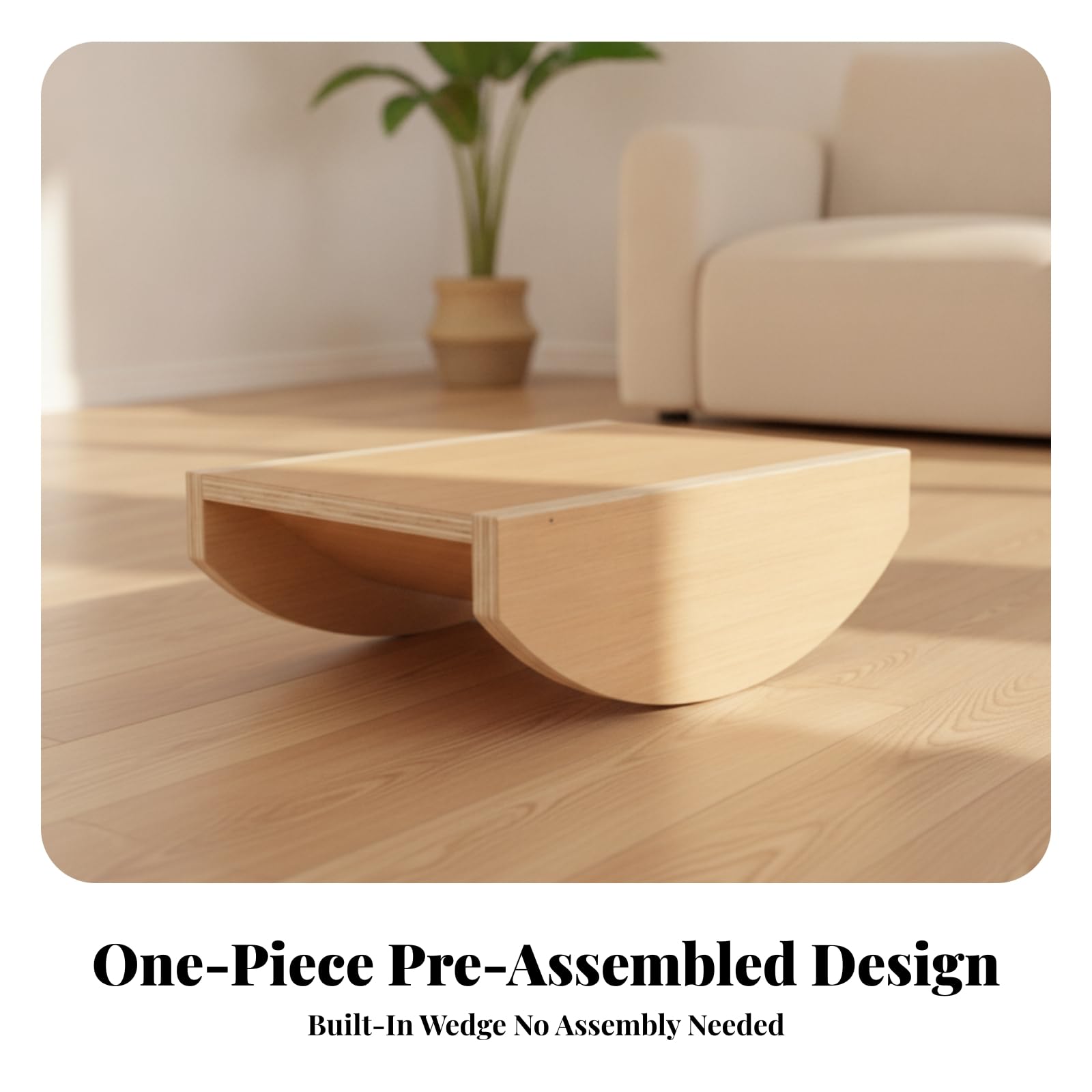Balance Board Antiscivolo, Naturale, Colore Naturale Del Legno